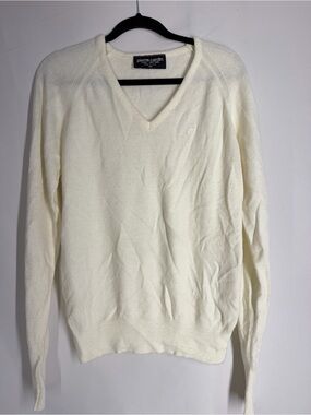 Pierre Cardin Men's V-Neck Sweater in Cream
